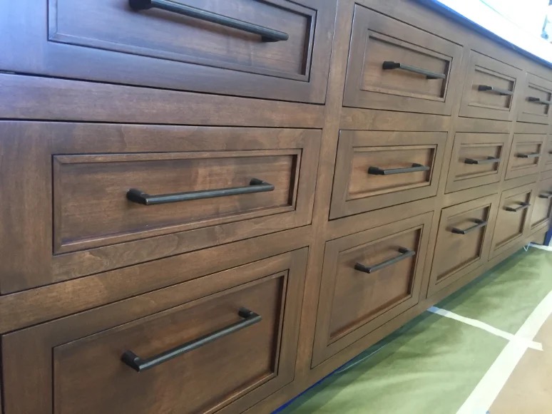 Cabinet drawers before finishing