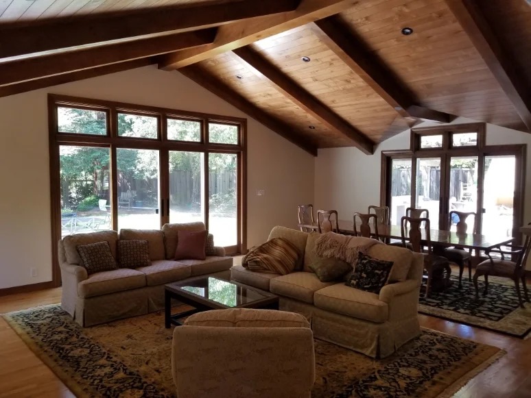 Open-beam living room