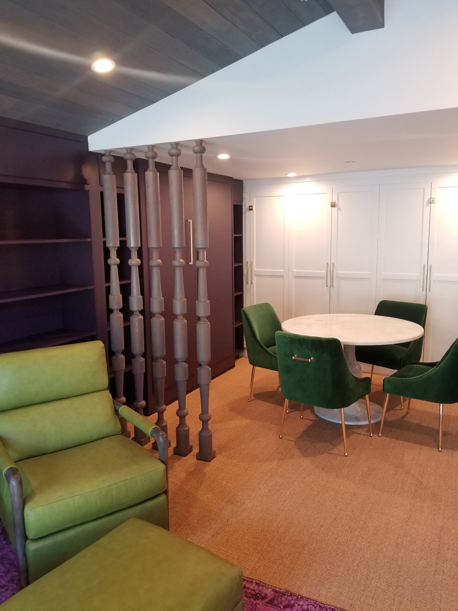 Media room with custom built-ins